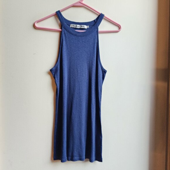 Michael Stars Royal Blue Halter Tank Top One Size - Picture 5 of 13